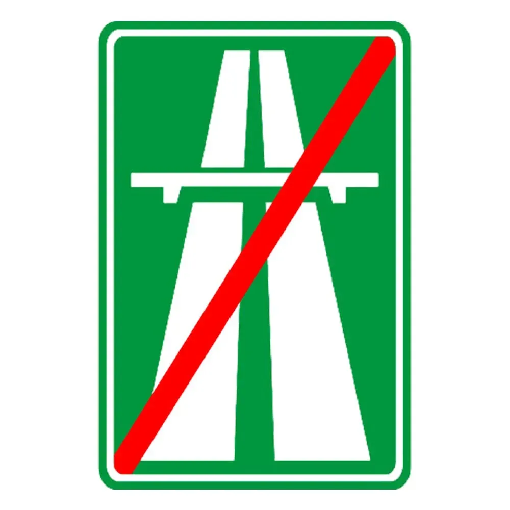 Otoyol Sonu Levhası Trafik Bilgi Tabelası Otoyol Sonu İşaretinin Anlamı