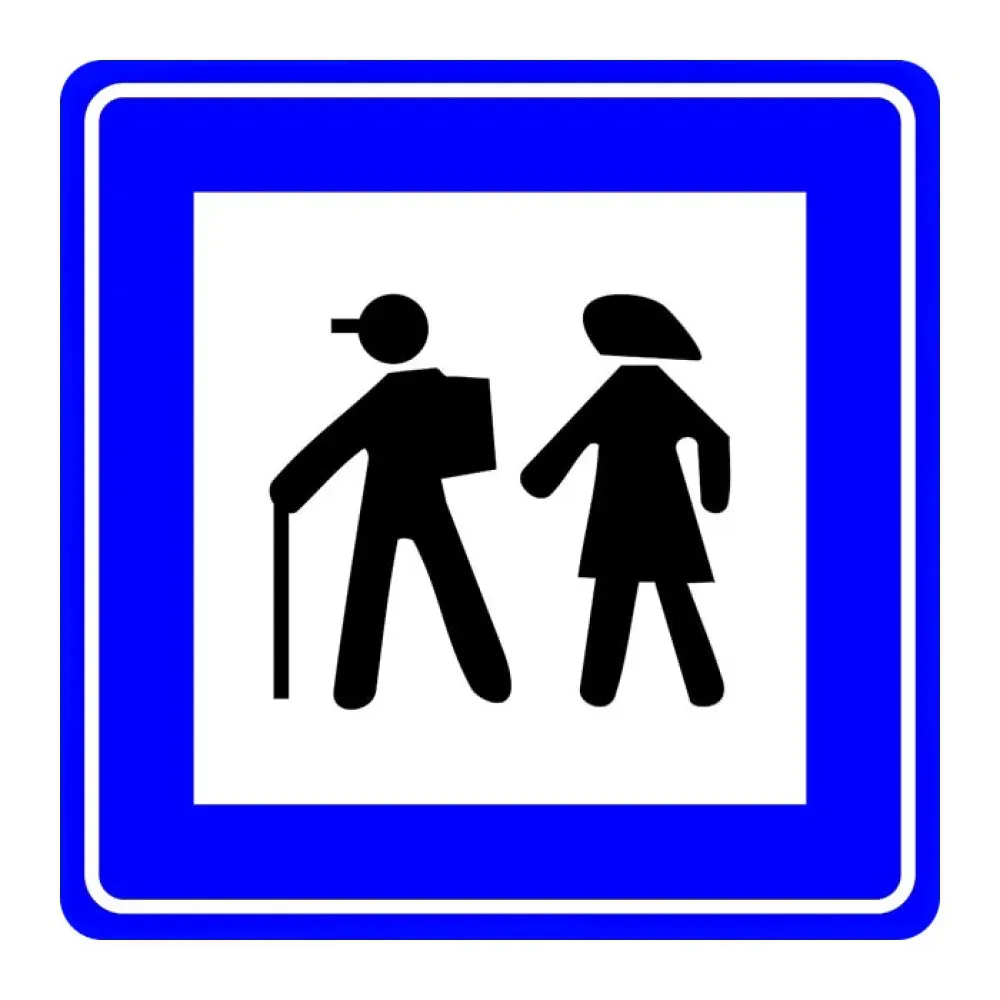 Yürüyüş Başlangıcı Levhası Trafik Bilgi İşareti Yürüyüş Başlangıç Tabelası