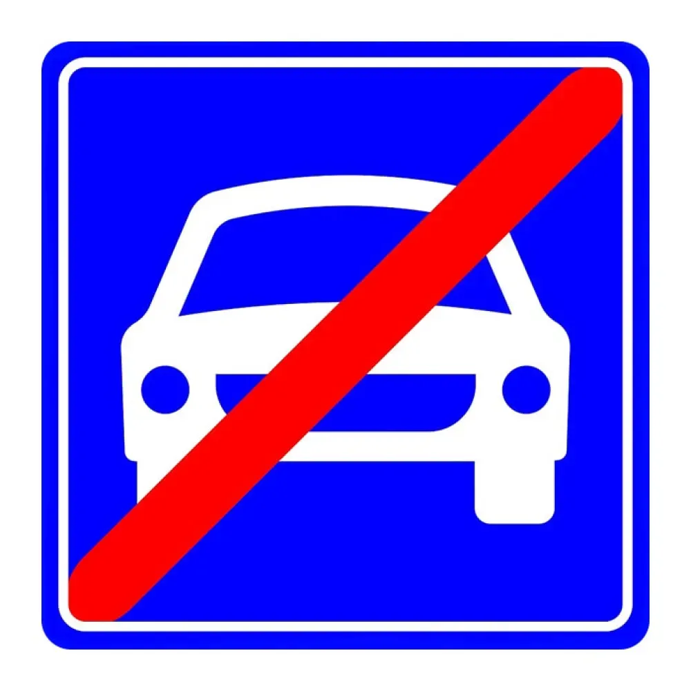 Motorlu Taşıt Yolu Sonu Levhası Trafik Bilgi İşareti Tabelası Anlamı Fiyatı