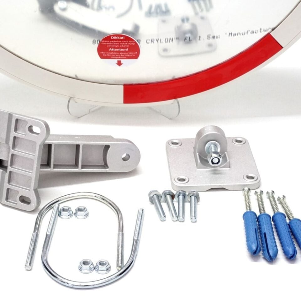 Bombeli Trafik Güvenlik Aynası 60 cm  Beyaz