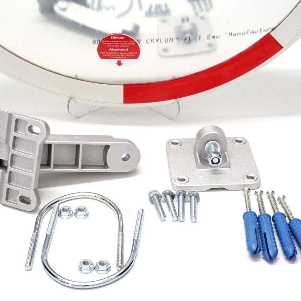 Bombeli Trafik Güvenlik Aynası 60 cm  Beyaz otopark aynası