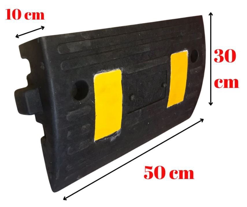 Kauçuk Rampa Seti 1 Metre - Otopark Rampası, Kablo Kanallı, Kaldırım Rampası 50 x 30 x 10 cm