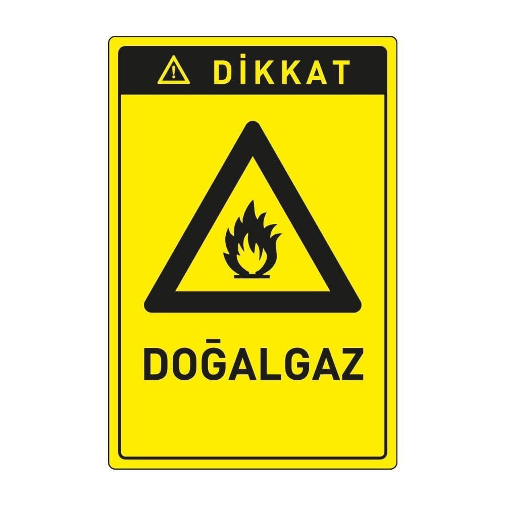Dikkat Doğalgaz Levhası