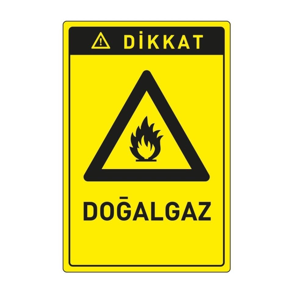Dikkat Doğalgaz Levhası