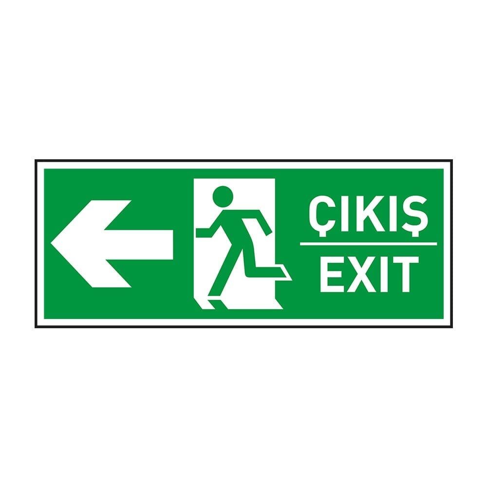 Exit-Çıkış Sol Ok Fotolümenli