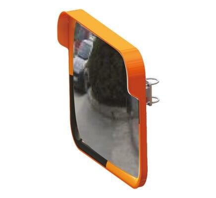 Bombeli Trafik Aynası Kare  40x60 cm Kare Sarı