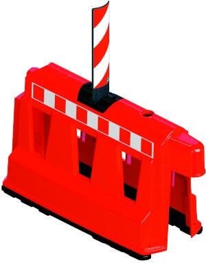 Güvenlik Bariyeri 120x100x40 cm Sarı/Beyaz