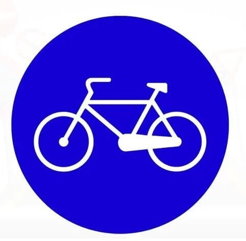 Mecburi Bisiklet Yolu Levhası Bisiklet Yolu Trafik Tabelası İşareti TT-38a