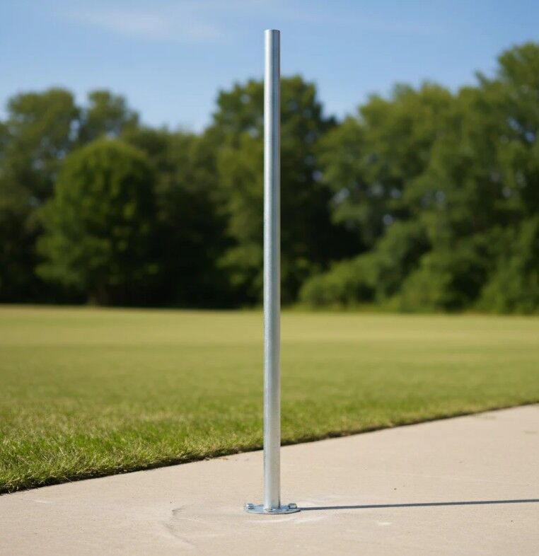 Levha Direği Galvanizli Trafik Levha Direği Otopark Aynası Direği 2 Metre Q60 mm