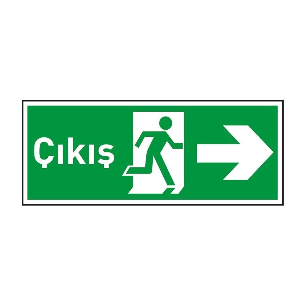 Çıkış Sağ Ok Fotolümenli Levha (3mm Dekota)