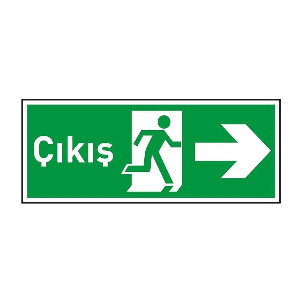 Çıkış Sağ Ok Fotolümenli Levha (3mm Dekota)