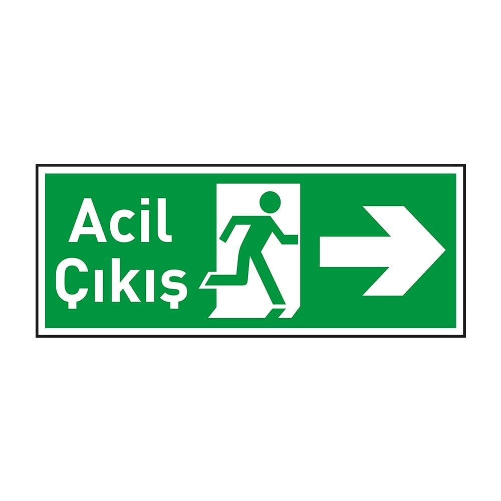 Acil Çıkış Levhası Sağ Ok Fotolümenli