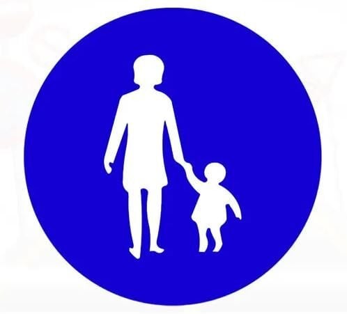 Mecburi Yaya Yolu Levhası Trafik Tabelası Yaya Yolu İşareti Anlamı TT-39a