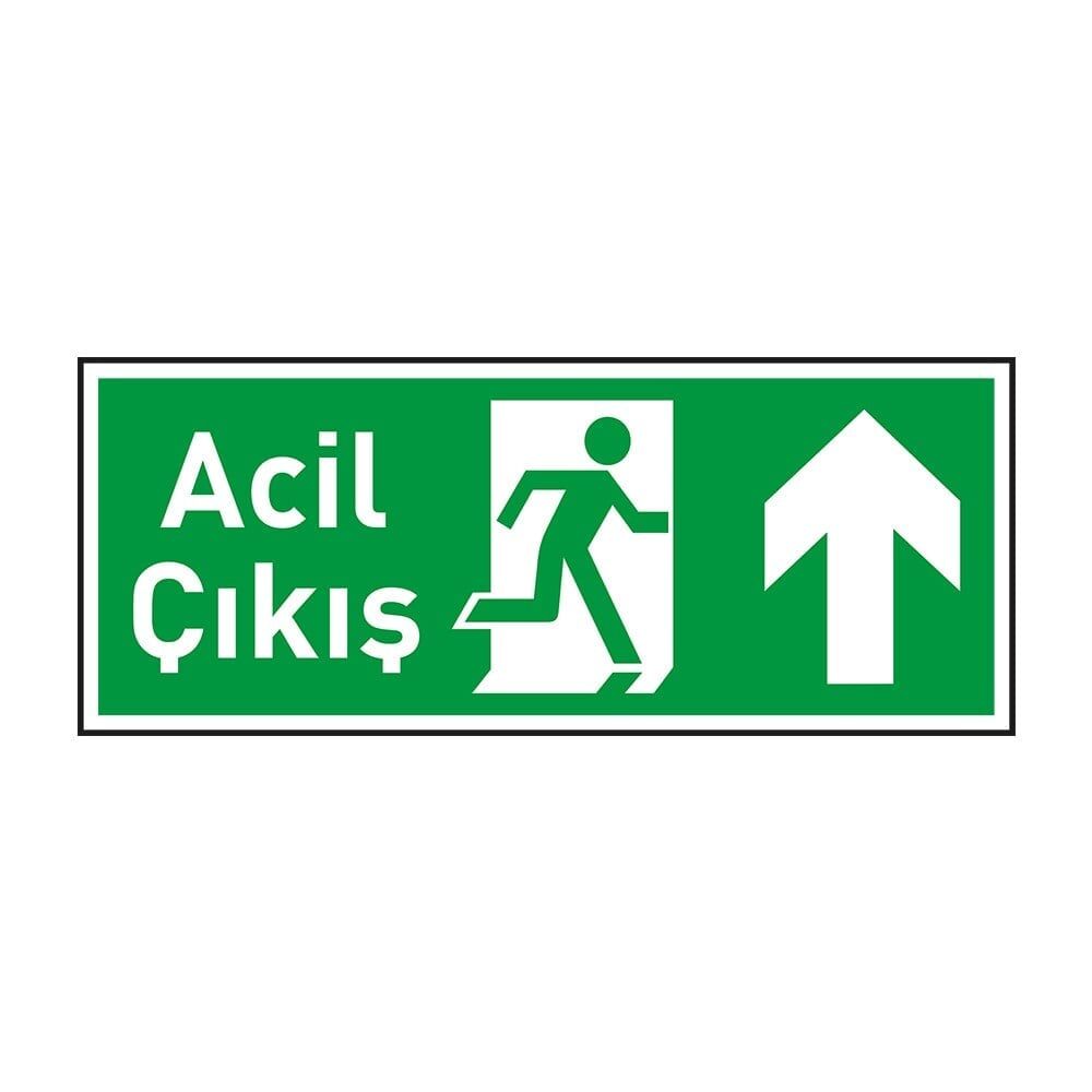 Acil Çıkış Levhası Yukarı Ok Fotolümenli