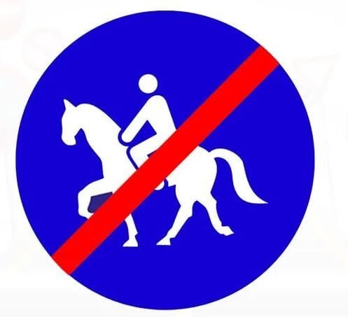 Mecburi Atlı Yolu Sonu Levhası Tabelası Mecburi Atlı Yolu İşareti TT-40b