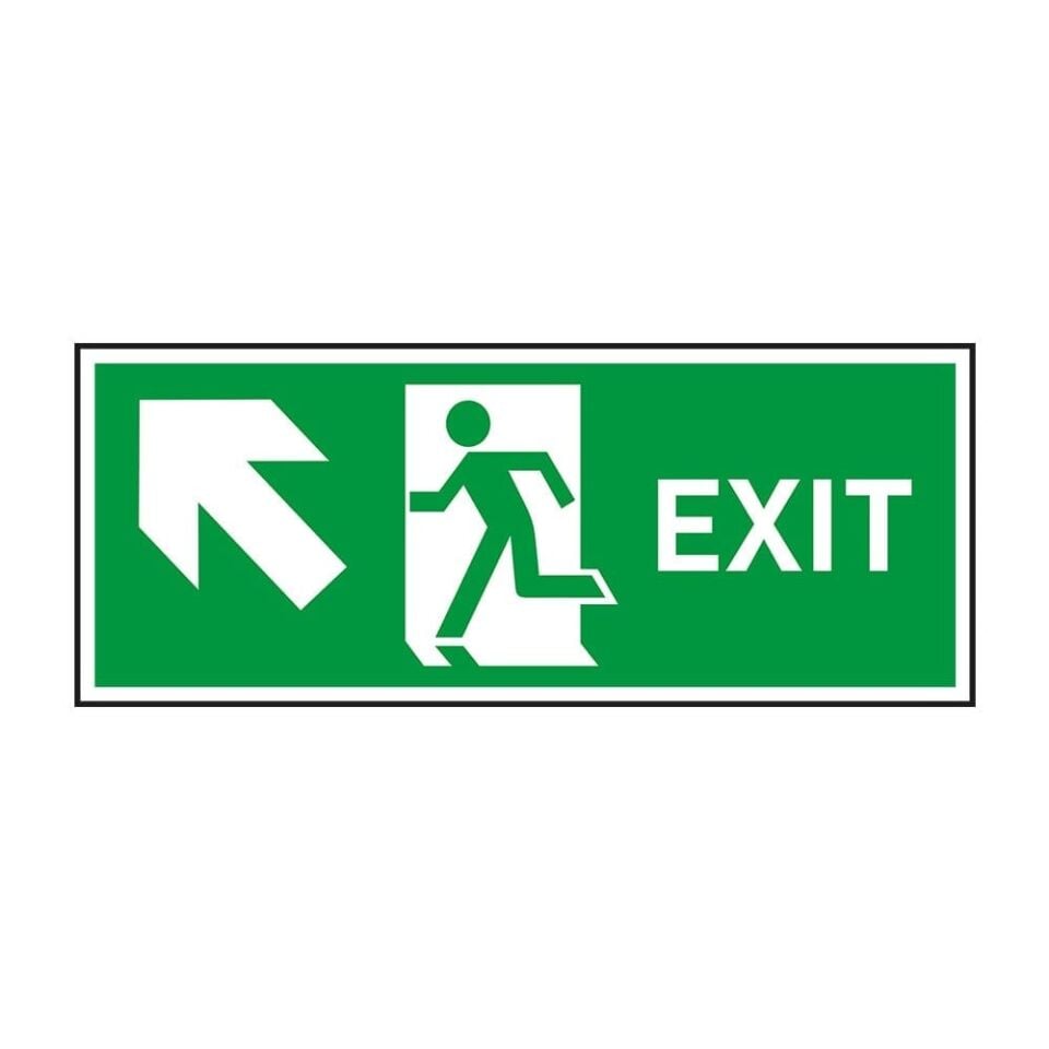 Exit Sol Yukarı Ok Fotolümenli
