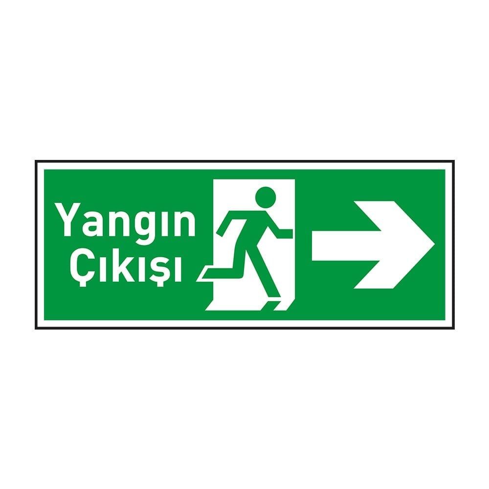 Yangın Çıkışı Levhası Sağ Ok Fotolümenli