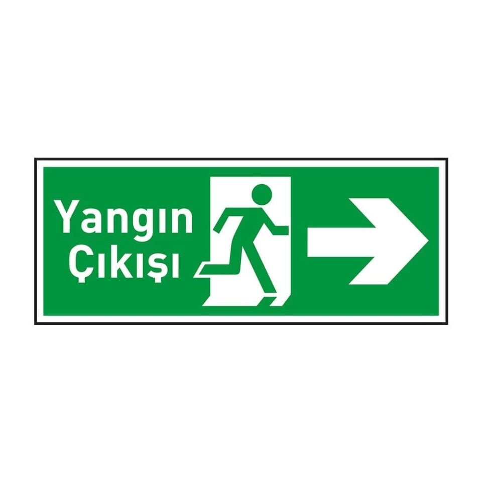 Yangın Çıkışı Levhası Sağ Ok Fotolümenli