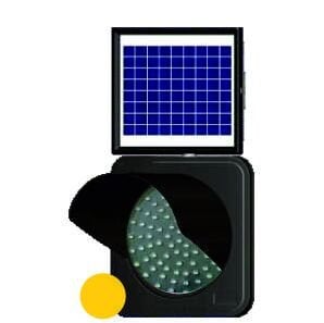 Flaşörlü ikaz Lambası Sarı Ledli Solar Siperlikli Güneş Enerjili Uyarı Flaşör 11851 FL S