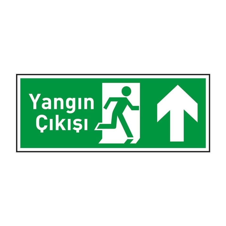 Yangın Çıkışı Levhası Yukarı Ok Fotolümenli