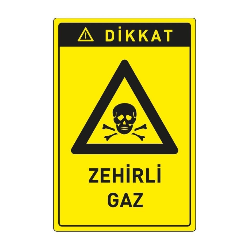 Dikkat  Zehirli Gaz ,İSG Tabela, Ankara Ucuz