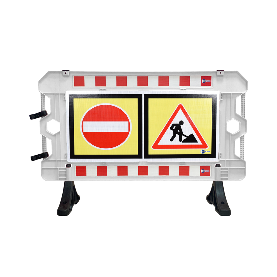 Güvenlik Barikatları 100x150 cm  Beyaz  (Baskılı)