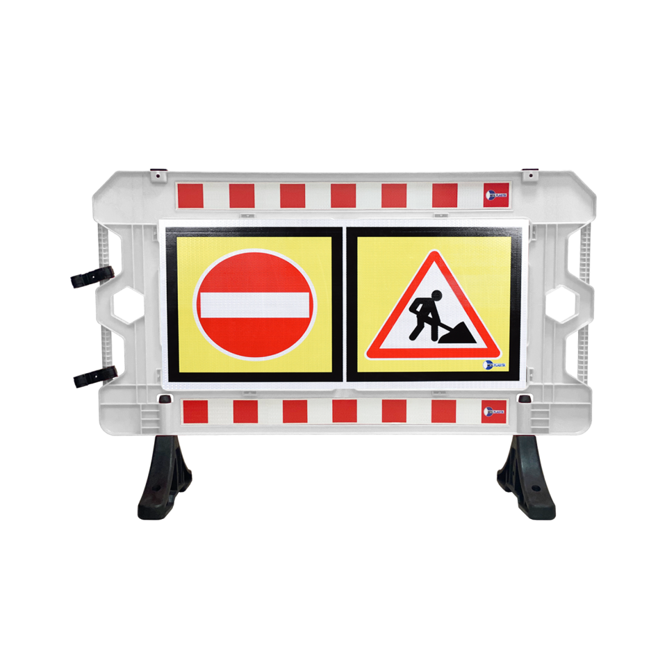 Güvenlik Barikatları 100x150 cm  Beyaz  (Baskılı)