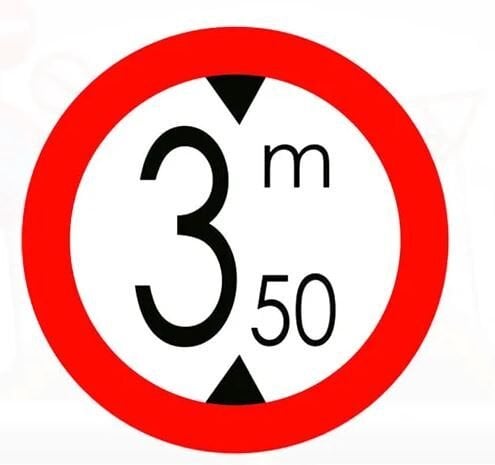 Yüksekliği Metreden Fazla Olan Taşıt Giremez Levhası Trafik İşareti TT-21