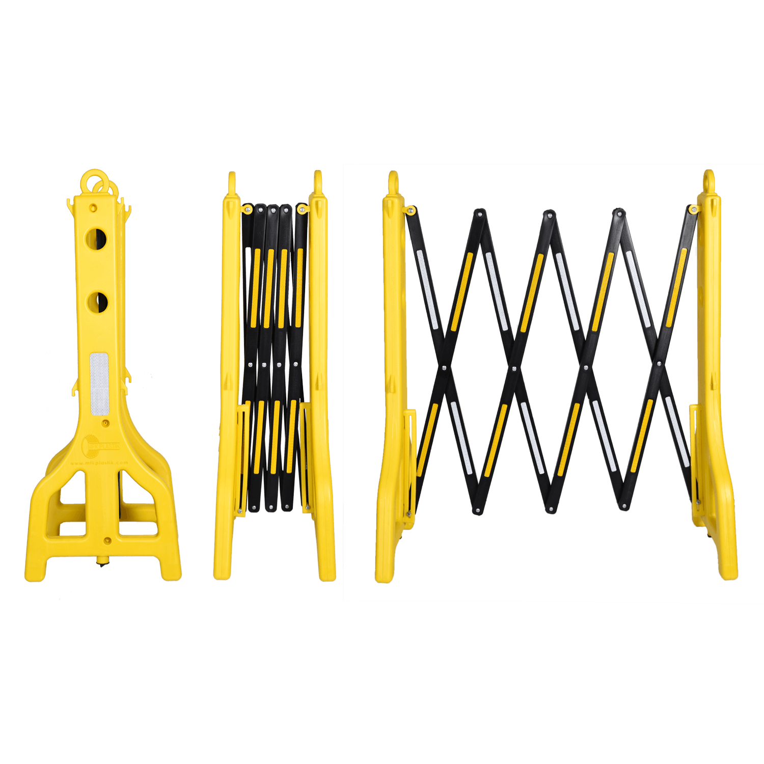 Akordiyon Bariyer Kırmızı Katlanır Açılır Kapanır Sarı