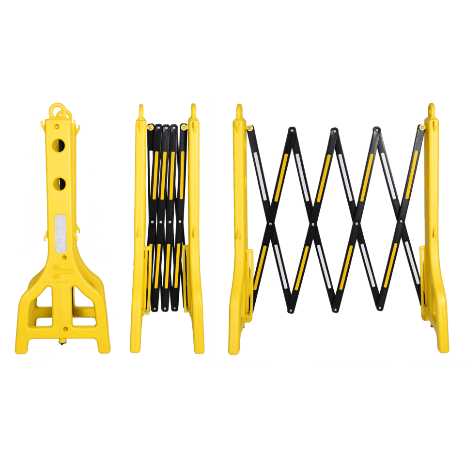 Akordiyon Bariyer Kırmızı Katlanır Açılır Kapanır Sarı