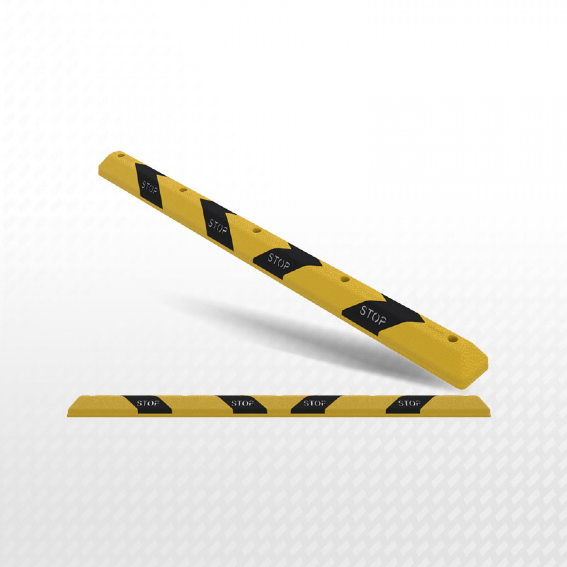 Kauçuk Stoper  Kauçuk Araç Durdurucu Kauçuk Otopark Stoperi 190 cm Sarı