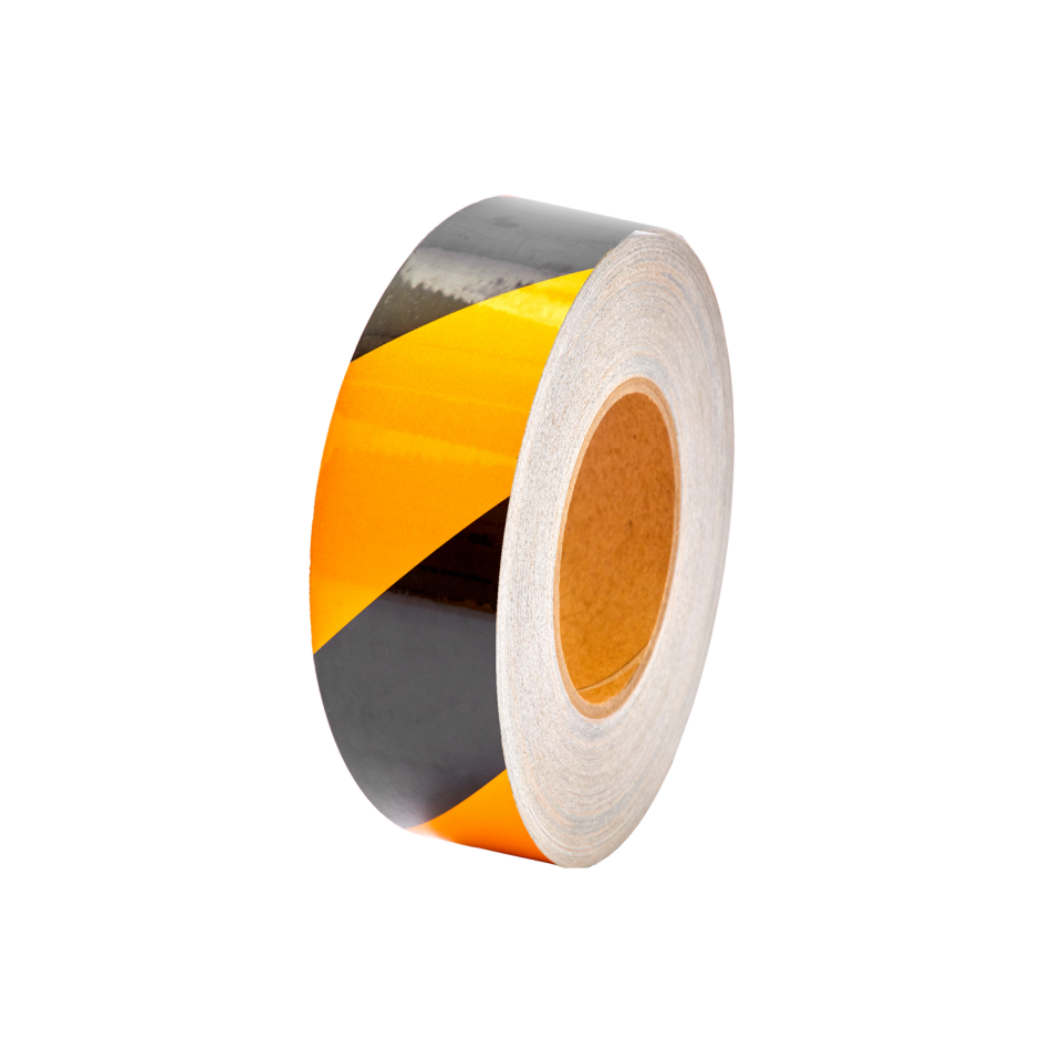 Reflektif Bant  Sarı Siyah 46m (5cm)