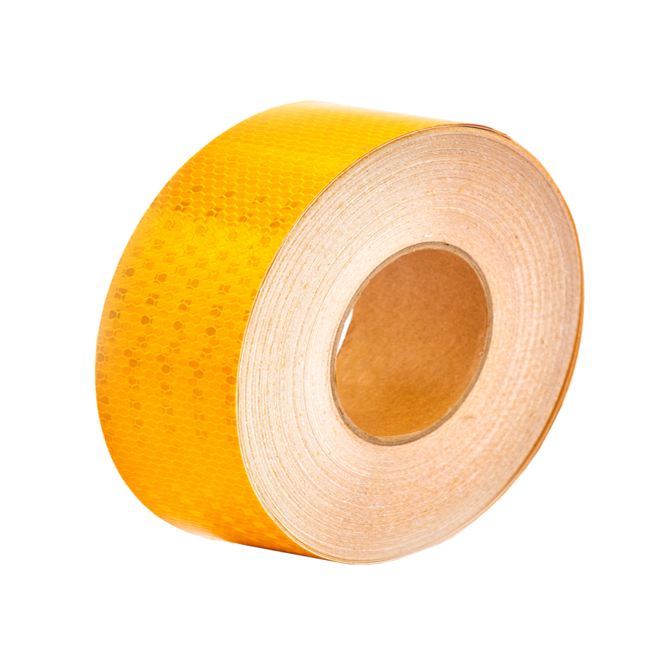 Reflektif Bant   46m (10 cm)  Sarı Petekli