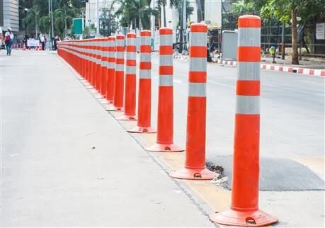 Trafik Delinatör Ankara Otopark Delinatör Esnek Delinatör TPE  Şerit Ayırıcı 45 cm  (Turuncu) Ekonomik