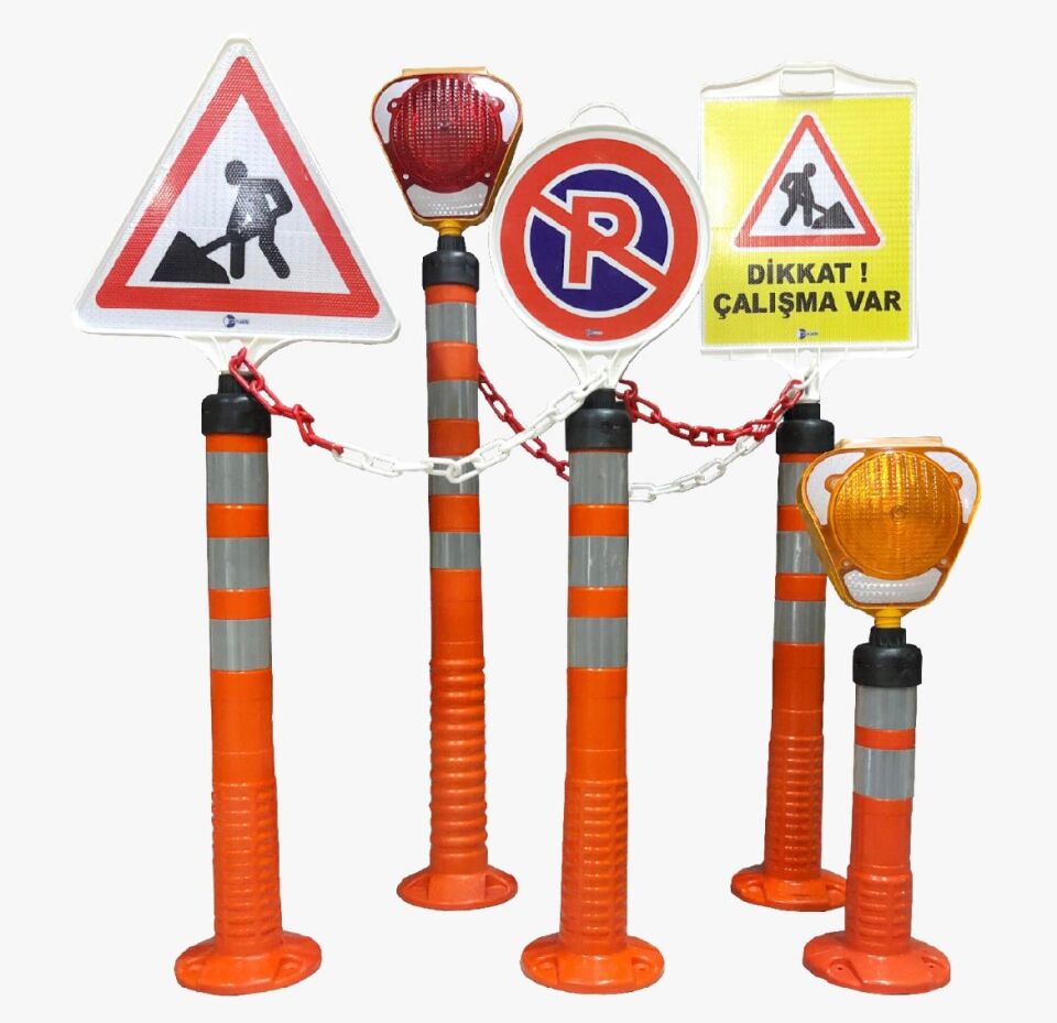 Trafik Delinatör Ankara Otopark Delinatör Esnek Delinatör TPE  Şerit Ayırıcı 45 cm  (Turuncu) Ekonomik