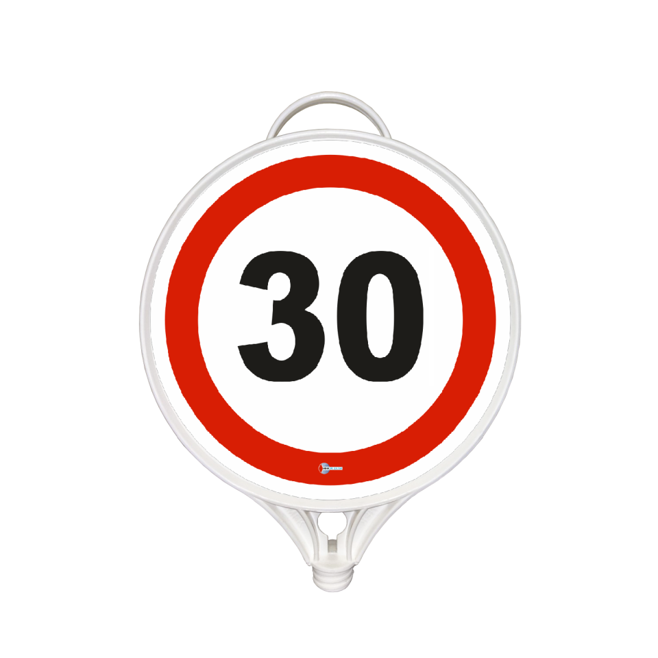 Azami Hız 30 km Tabelası Hız Sınırlaması Plastik Trafik Levhası İşareti (Tek Taraflı)