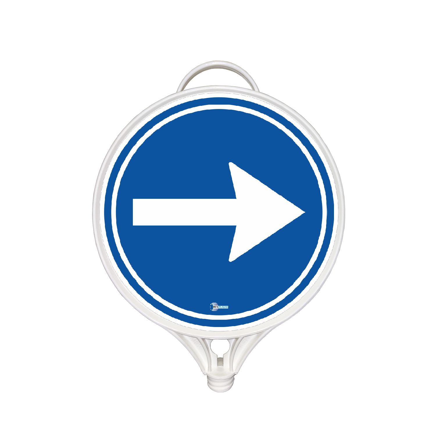 Trafik İşaretleri Sola Mecburi Yön Plastik Uyarı Tabelası Trafik Levhası(Çift Taraflı)