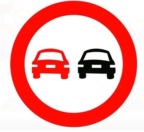 Öndeki Taşıtı Geçme Yasağı Levhası Trafik Tabelası Öndeki Taşıt TT-27