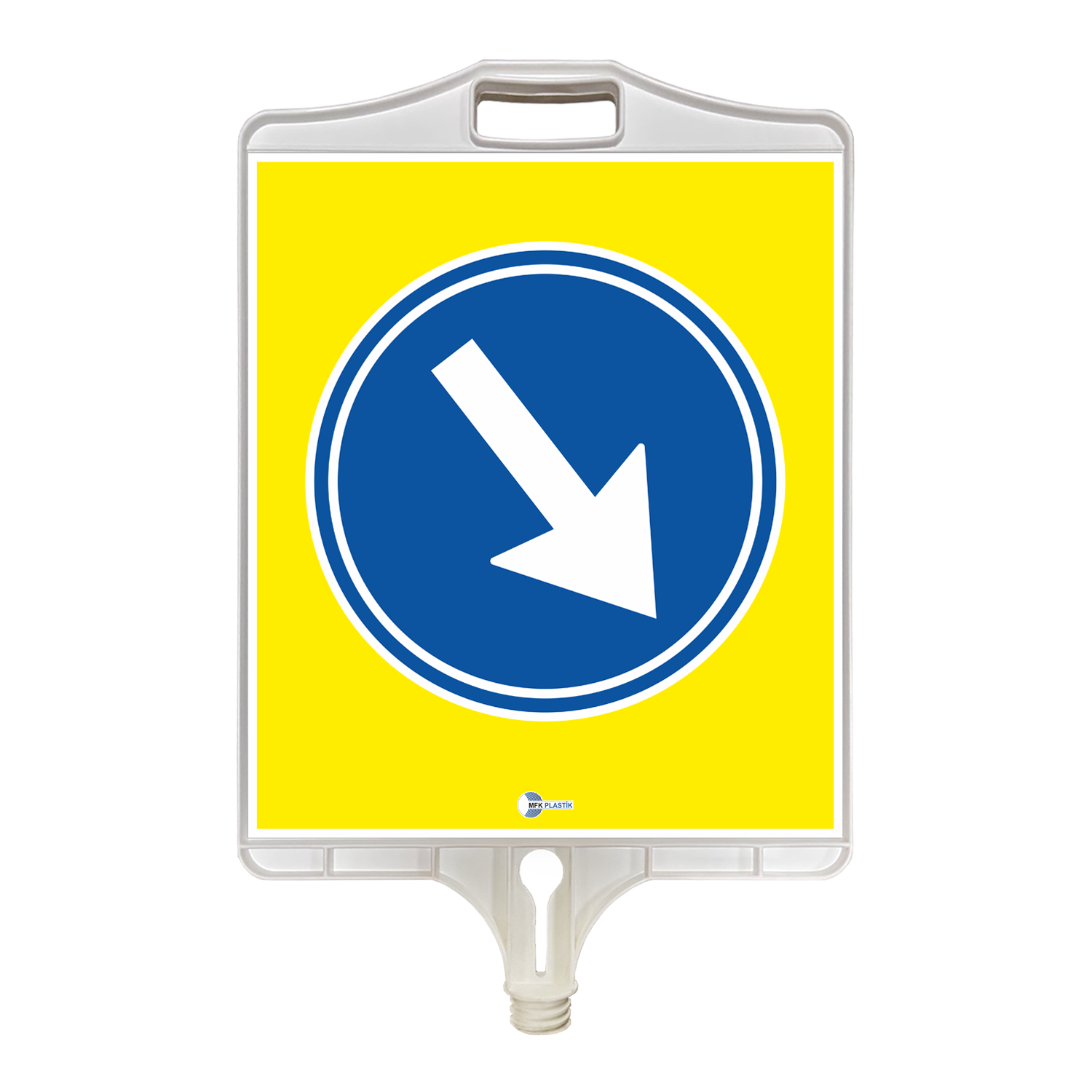 Sağdan Gidiniz Trafik Levhası Dikdörtgen Plastik Uyarı Trafik Tabelası Fiyat (Tek Taraflı)