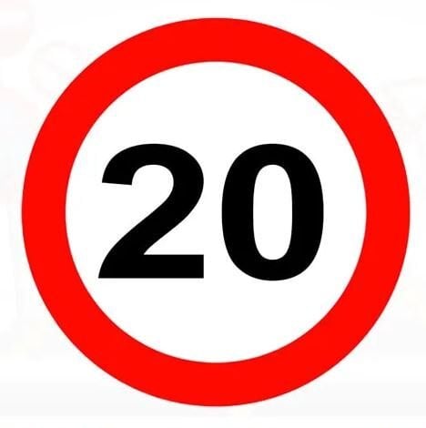 Azami Hız Sınırı Levhası 20 km Fiyatı Azami Hız Sınırlaması İşareti TT-29