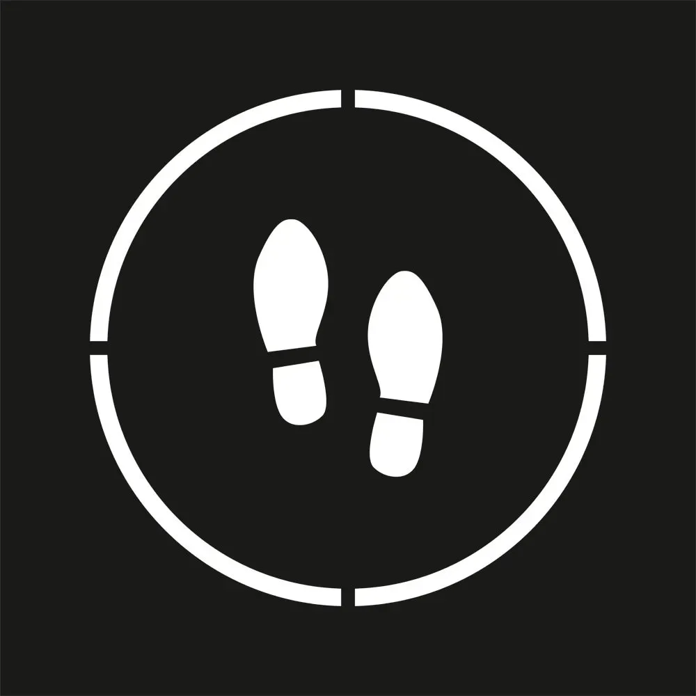 Ayak İzi Şablonu Alüminyum Boyama Şablonu İşareti Yer Sembolü Fiyatı 60x60 cm / 100x100 cm