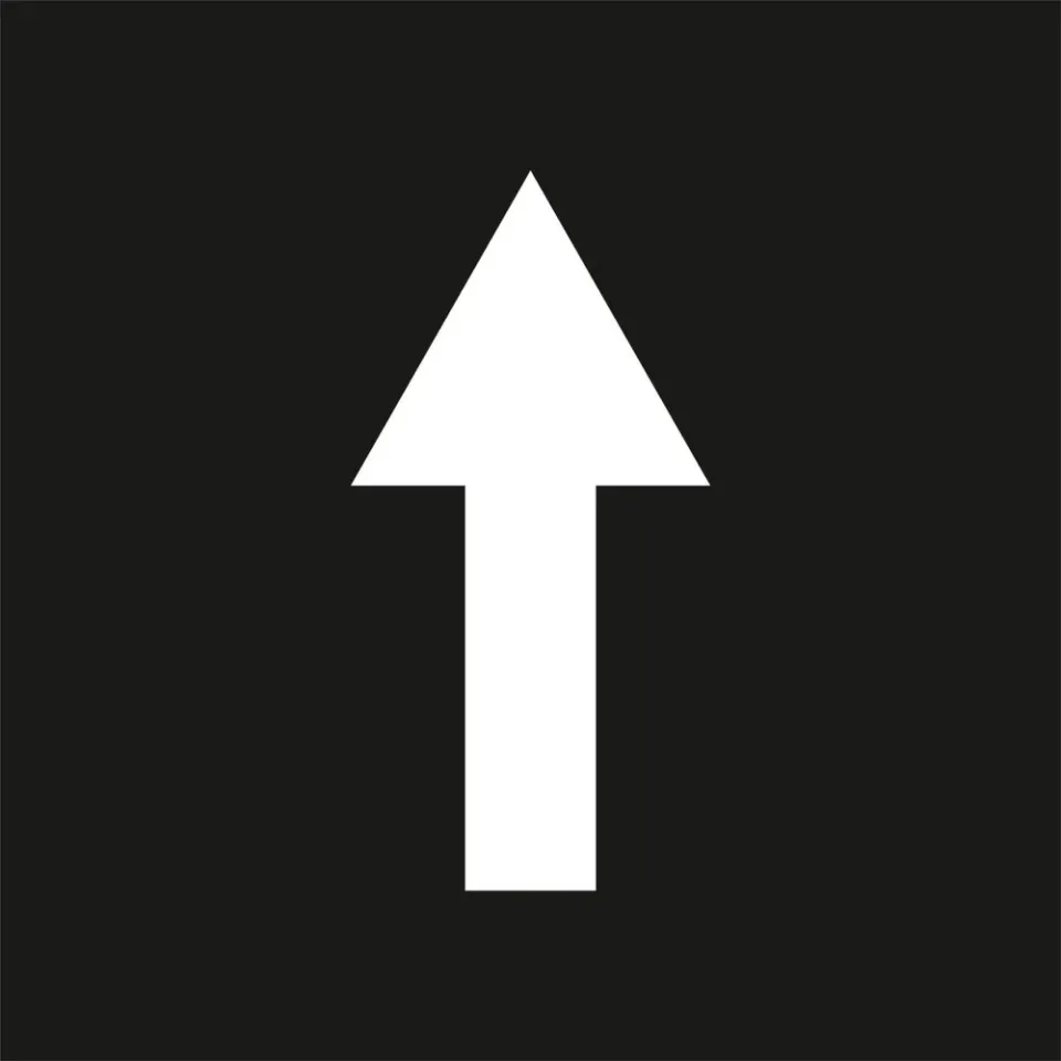 İleri Ok Şablonu Alüminyum Otopark Boya Şablonu İleri Ok İşareti Sembolü 50x50 cm / 100x100 cm