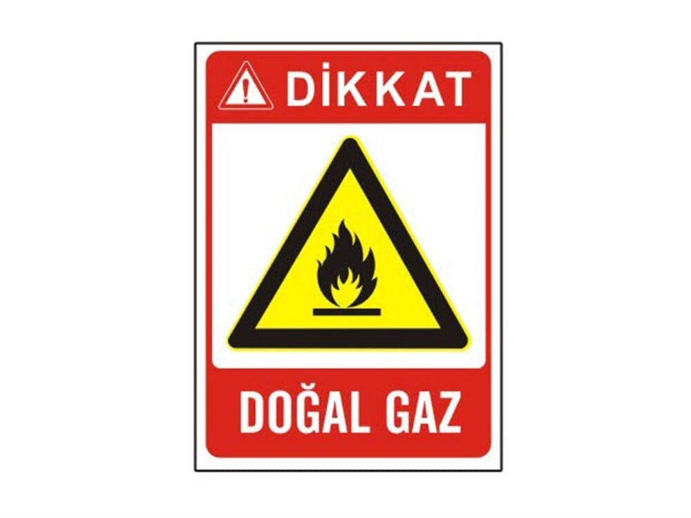 Dikkat Doğal Gaz Levhası
