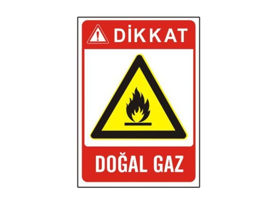 Dikkat Doğal Gaz Levhası