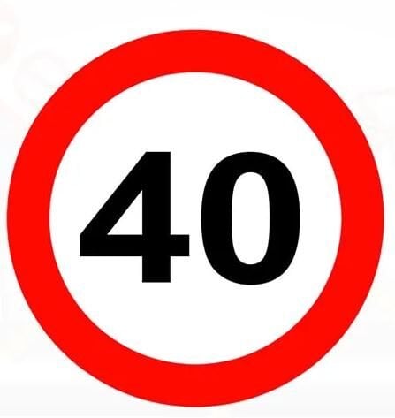 Azami Hız Sınırlaması işareti 40 Levhası Fiyatı Azami Hız Tabelası TT-29
