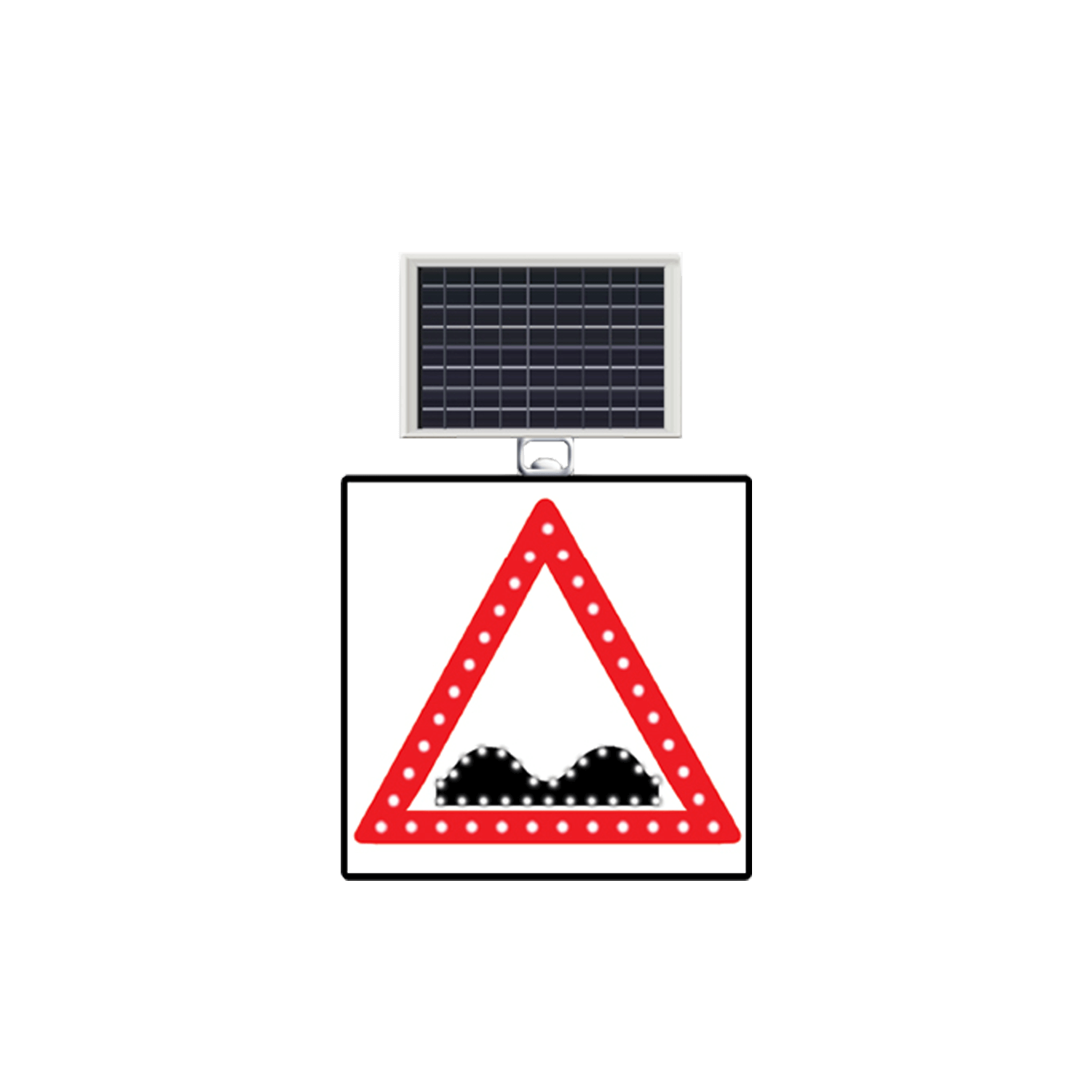 Kasisli Yol Levhası Güneş Enerjili Ledli Kasis İşareti Solar Uyarı Levhası