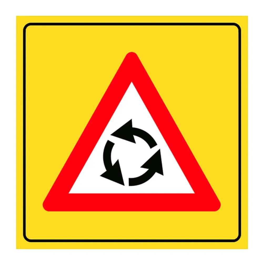 Dönel Kavşak Nedir Levhası İşareti Bakım Onarım Trafik Tabelası T-24