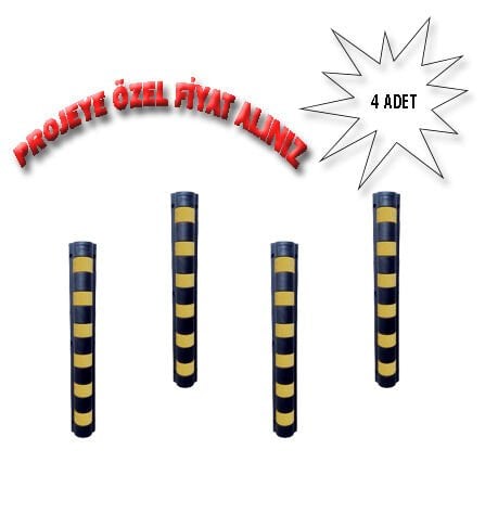 Otopark Kolon Köşe Koruyucu Oval Tip 4 lü