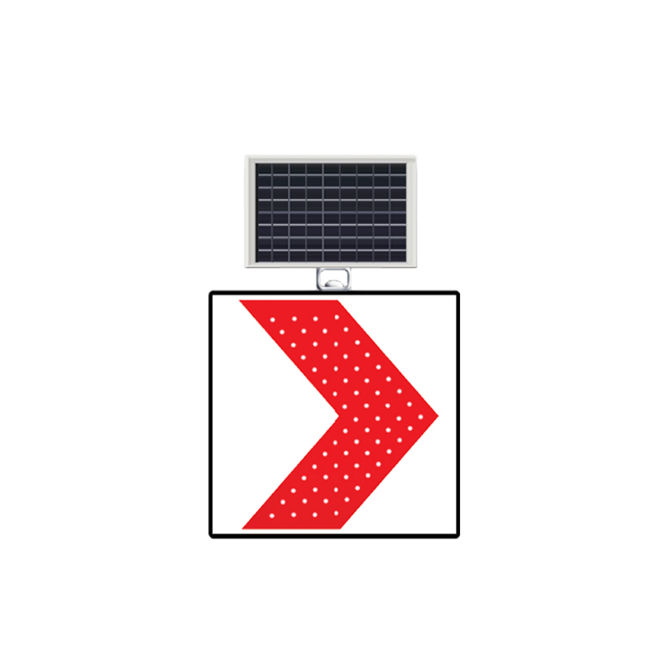Sağa Tehlikeli Viraj Levhası ve Anlamı Güneş Enerjili Solar Ledli Levhası