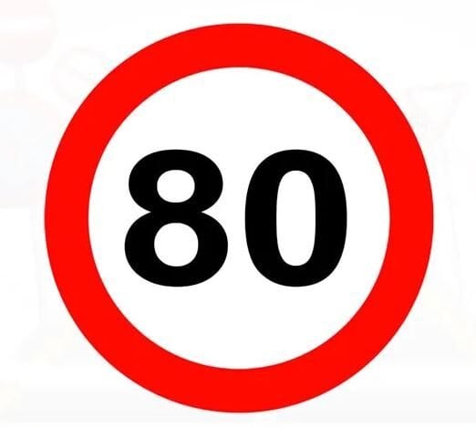 Azami Hız Sınırlaması işareti 80 Levhası Fiyatı Azami Hız Tabelası TT-29